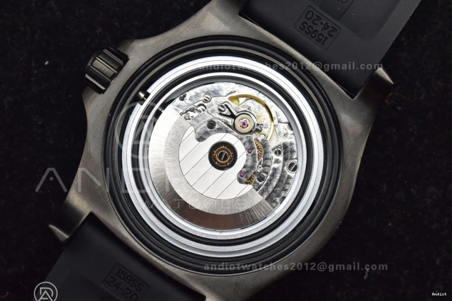 on Rubber Superocean A2824 Black 1:1 Dial Edition Best Strap Bezel TF Yellow 44 Black Automatic 0516